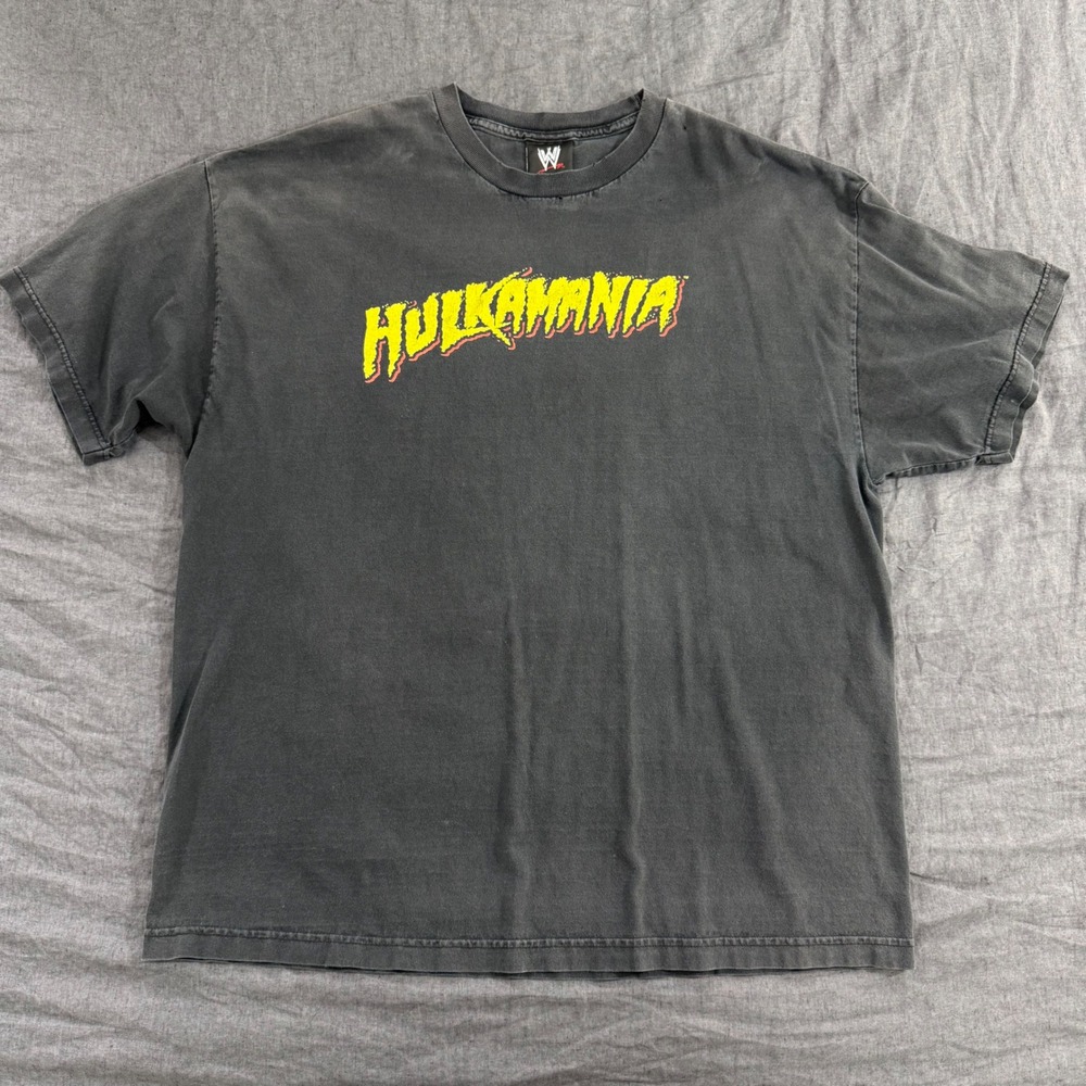 WWE Hulkamania T-Shirt 2XL Black Vintage Hulk Hogan Runnin Wild Graphic Tee